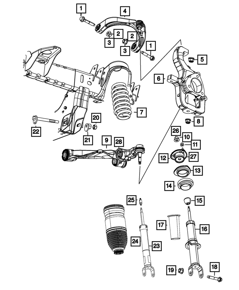Genuine Mopar Shock Absorber 68417598AD