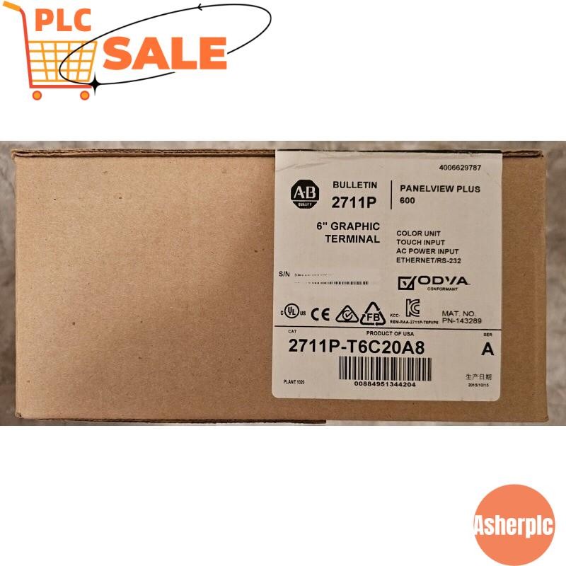 AB 2711P-T6C20A8 PanelView Plus 600 Graphic Terminal Factory Seal US Free Tax