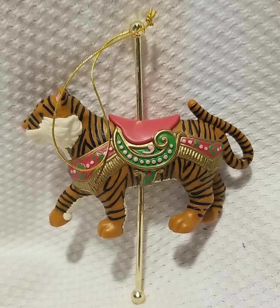 Avon Gift Collection Christmas Ornament Carousel EXOTIC TIGER