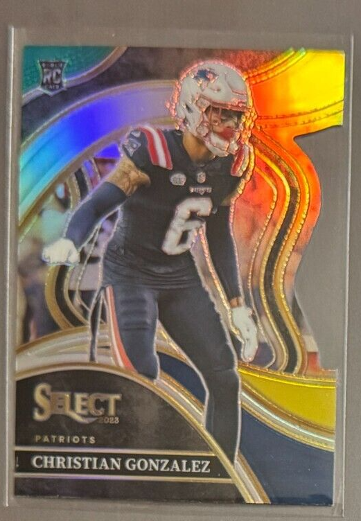 2023 Panini Select Club Level Green & Yellow Prizm Die-Cut #286 Christian Gonzal