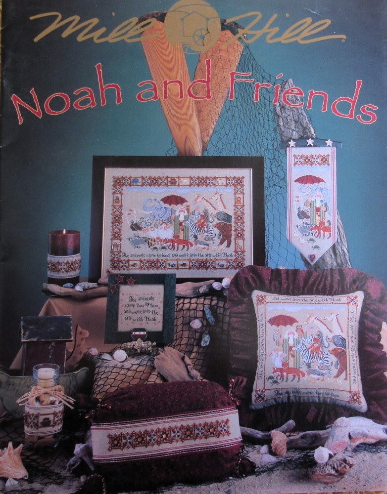 Mill Hill NOAH & FRIENDS Country Cross Stitch Samplers & more Pattern Chart Book