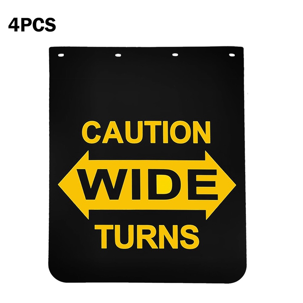 24x30 Heavy Duty Black Mud Flaps for Semi Trucks Trailers Set of 4  
