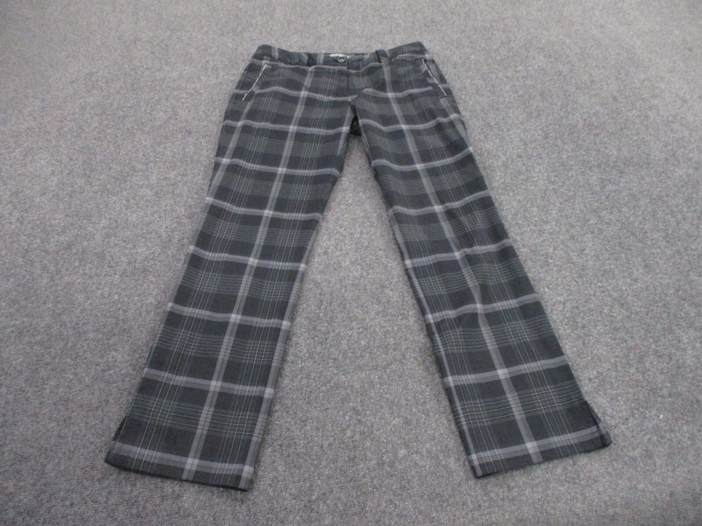 Nike Pants Adult 12 Plaid Golf Tour Performance Stretch Chino Straight Womens