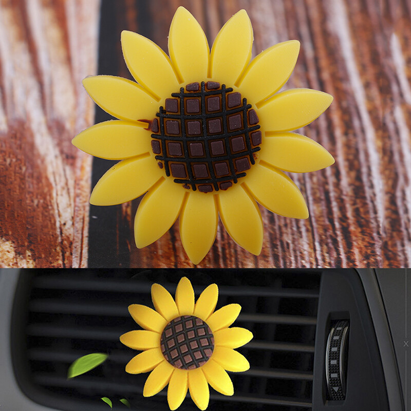 Car Air Freshener Perfume Sunflower Vent Clip Fragrance Scent Diffuser Decor*a5