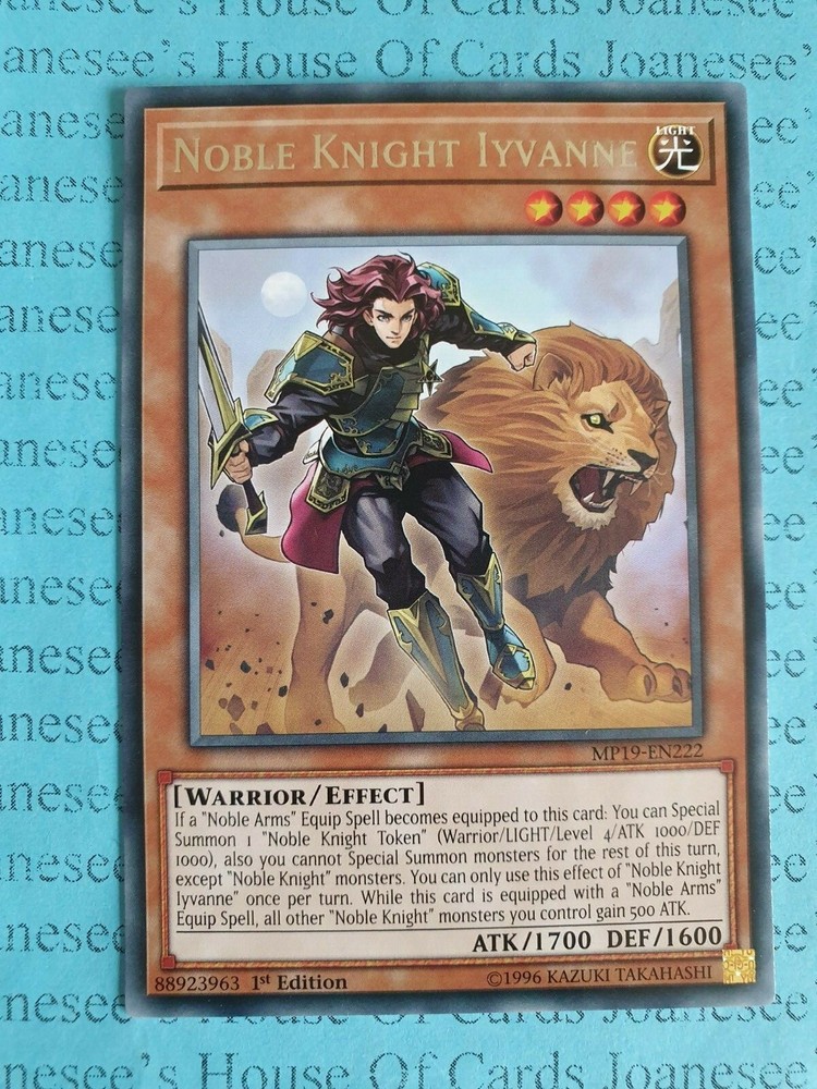 Noble Knight Iyvanne MP19-EN222 Silver Rare Yu-Gi-Oh Card 1st Edition New