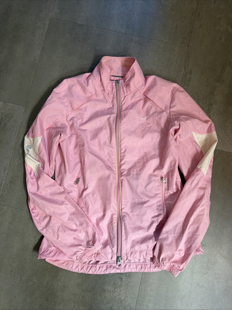 Nike Women’s Pink Track Jacket Windbreaker Full Zip Size Small