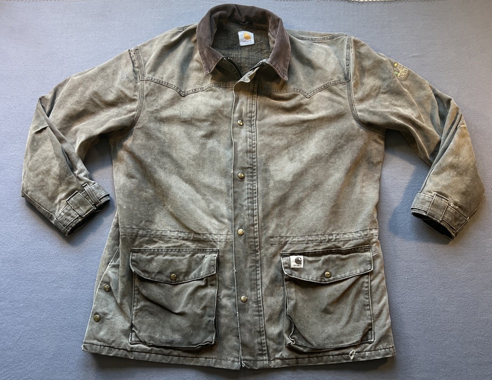 Vintage Carhartt Quilted Lined Coat Jacket Men’s (No Tag) C52 CHT Chore *READ*