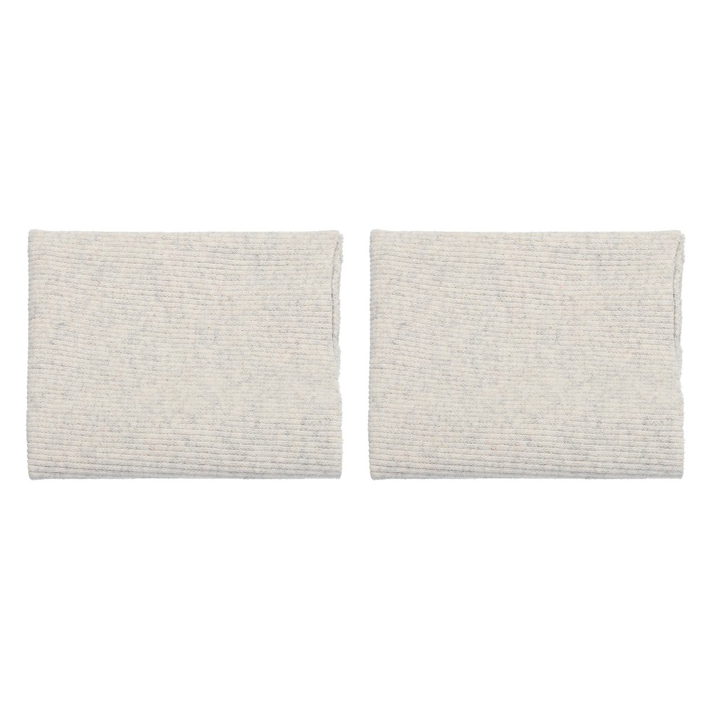 2pcs 10x9cm Elastic Cuffs Ribbed Trim Fabric Knit Stretch Band Pale Gray