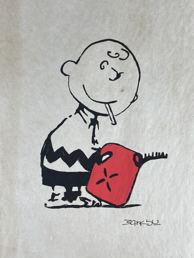 Banksy COA Art Drawing Painting Vintage Handmade Signed Original Paper