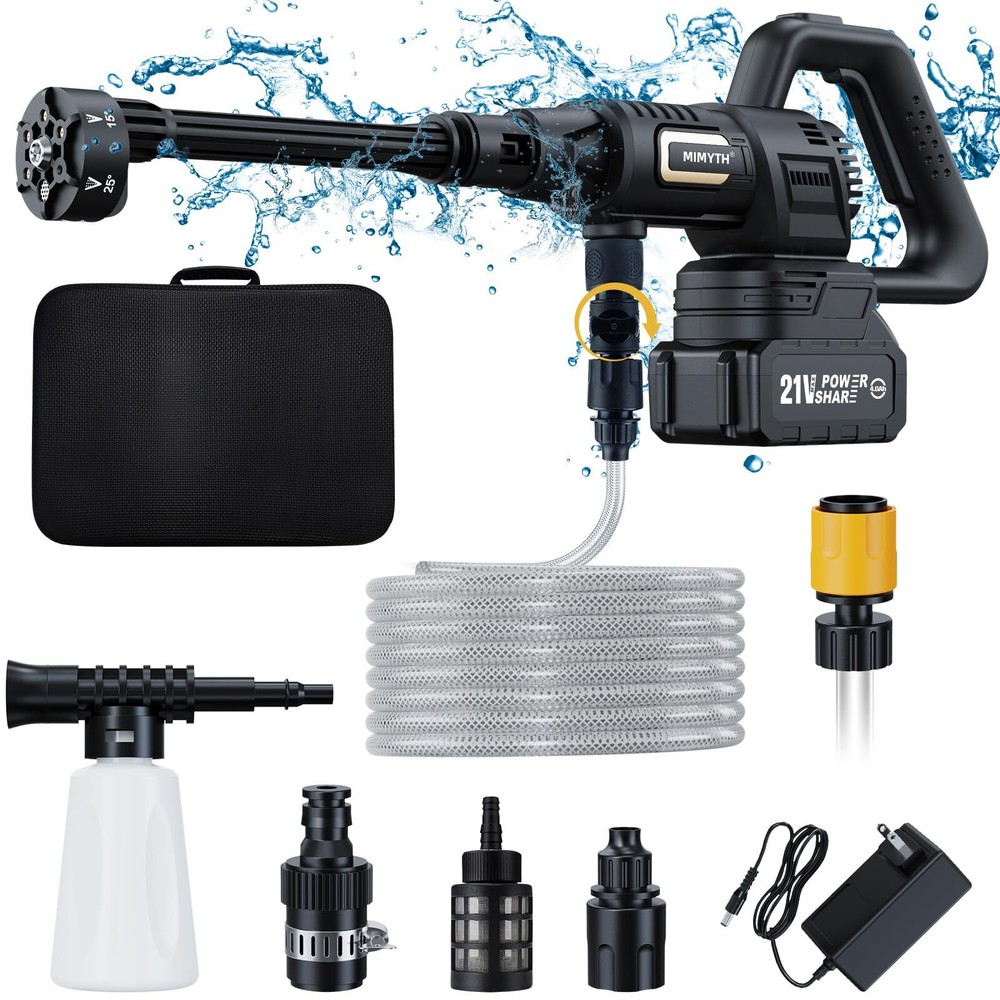 1200PSI Brushless Cordless Pressure Washer Black Power Cleaner