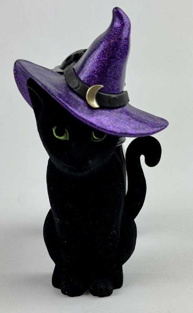 Bath Body Works Black Velvet Witch Cat Wallflower Plug Halloween Nightlight