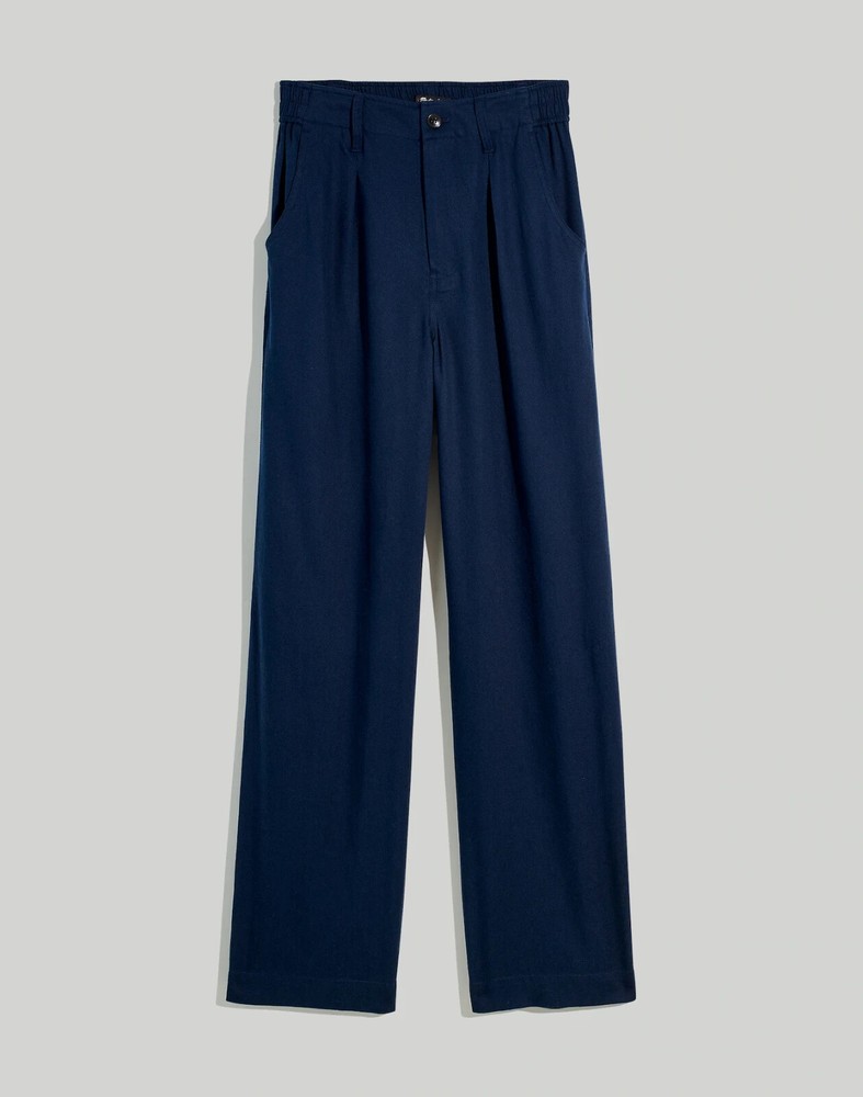 Madewell Pant Size 12 Neale Straight-Leg N1613 Navy Indigo NWT