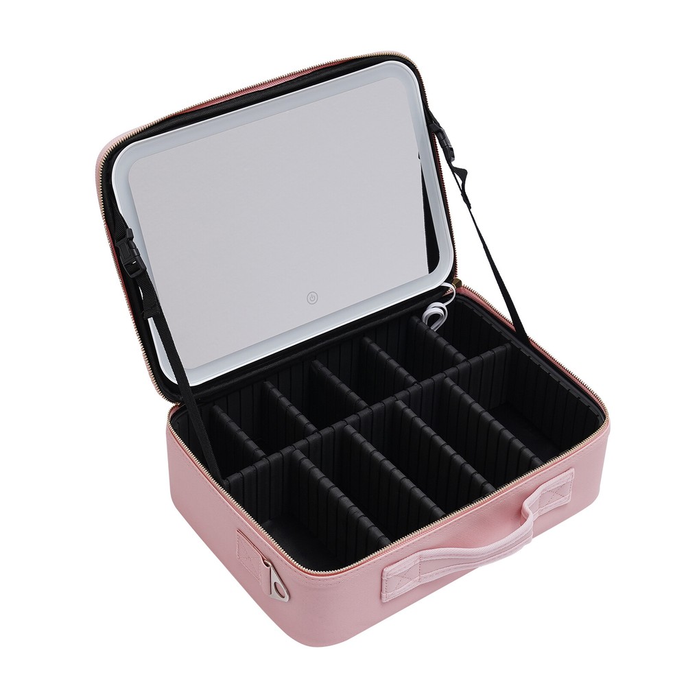 LED Cosmetic Bag with 3 Adjustable Lighting Modes 3200K-4800K