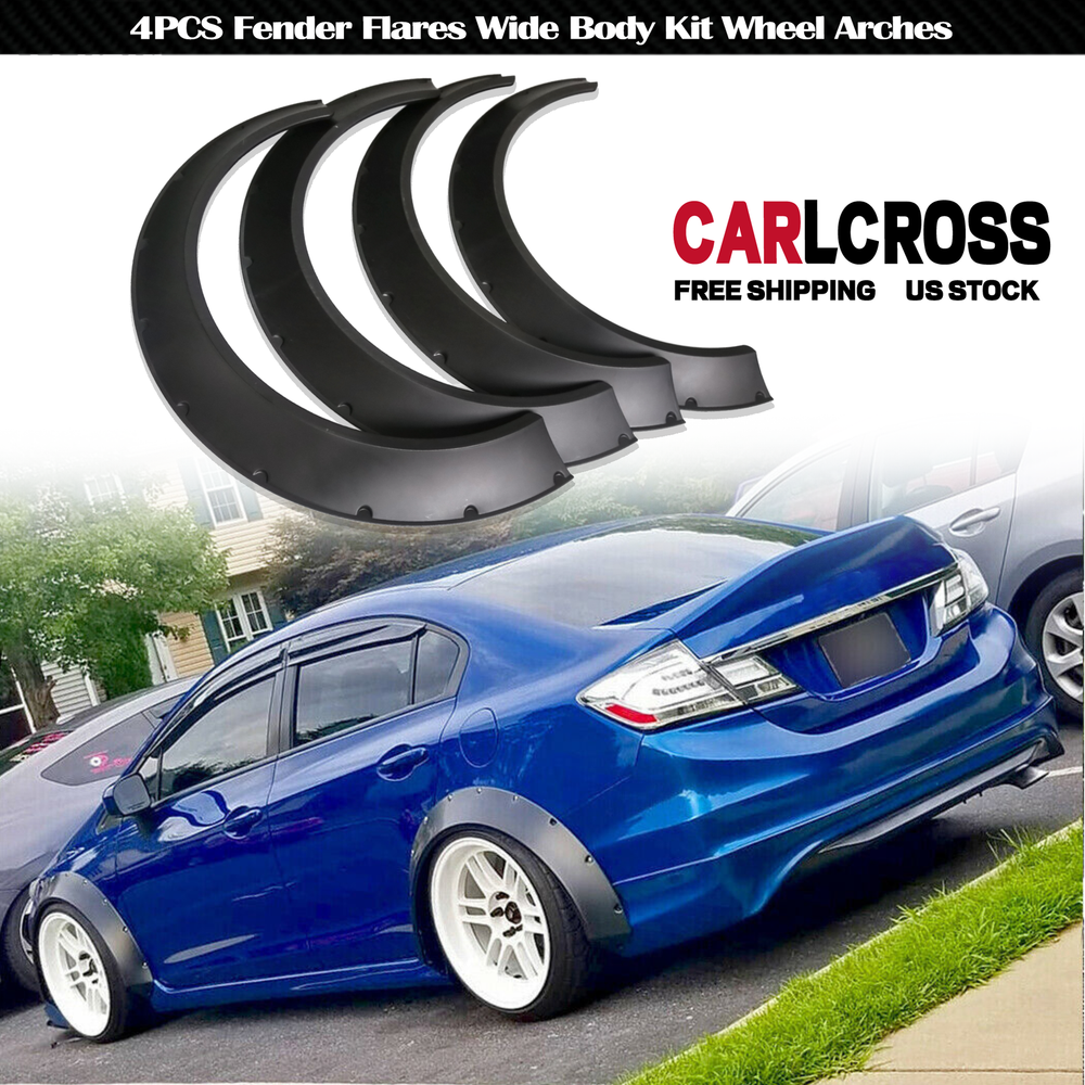 4PCS Universal Wide Body Fender Flares for Honda Civic Wheel Arches