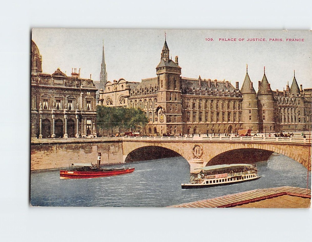 Postcard Palace Of Justice Paris France