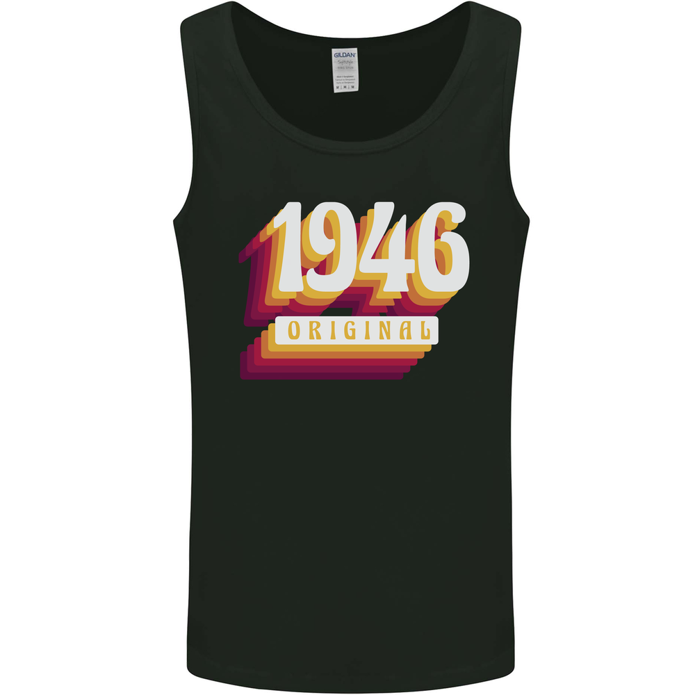 Retro 79th Birthday Original 1946 Mens Vest Tank Top