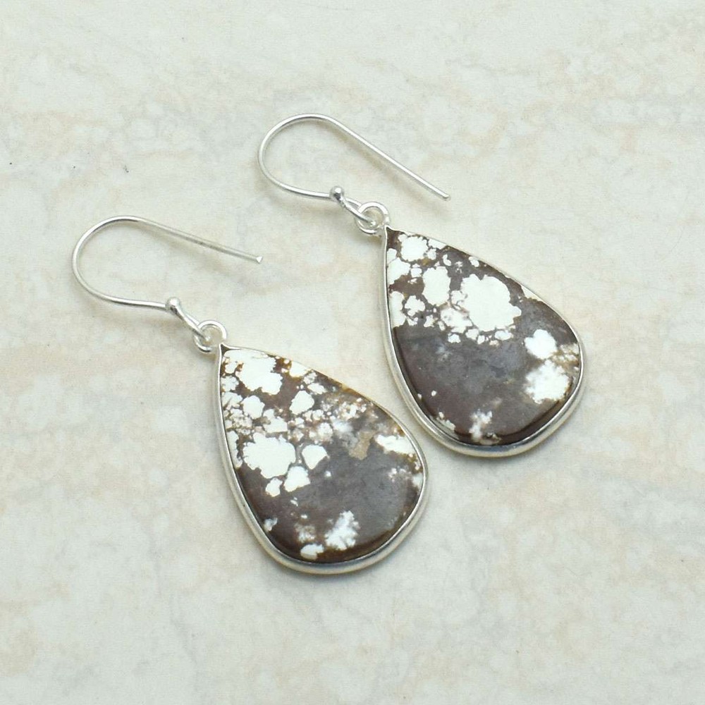 Wild Horse Jasper Handmade Dangle Earrings 1.6