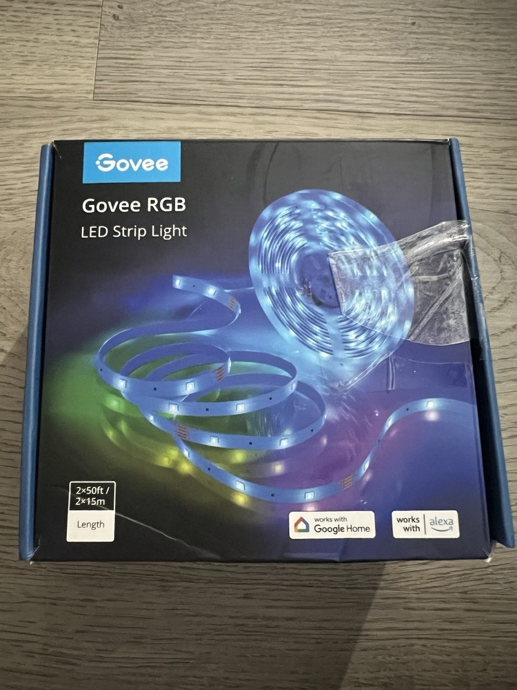 Govee 100ft Smart WiFi LED Strip Lights with Alexa Google Assistant RGB Color Changing