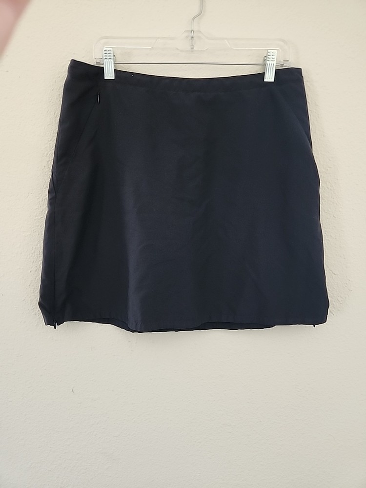 Patagonia Black Skort Skirt Hiking Side Zip Women 12
