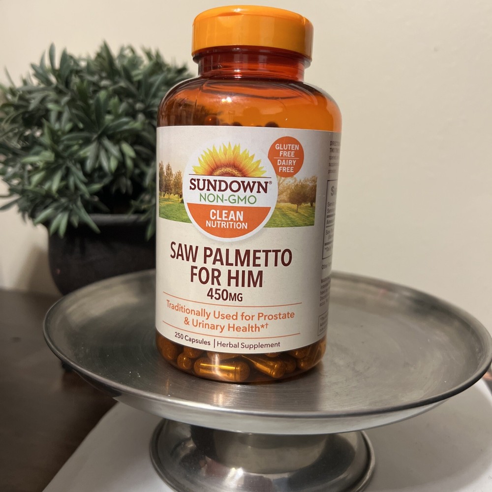 SUNDOWN Saw Palmetto 450 mg Capsules for Prostate & Urinary Health 250ct 8/2026