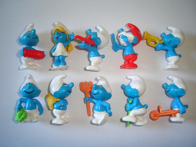 THE SMURFS 1996 KINDER SURPRISE FIGURES SET PEYO - FIGURINES COLLECTIBLES