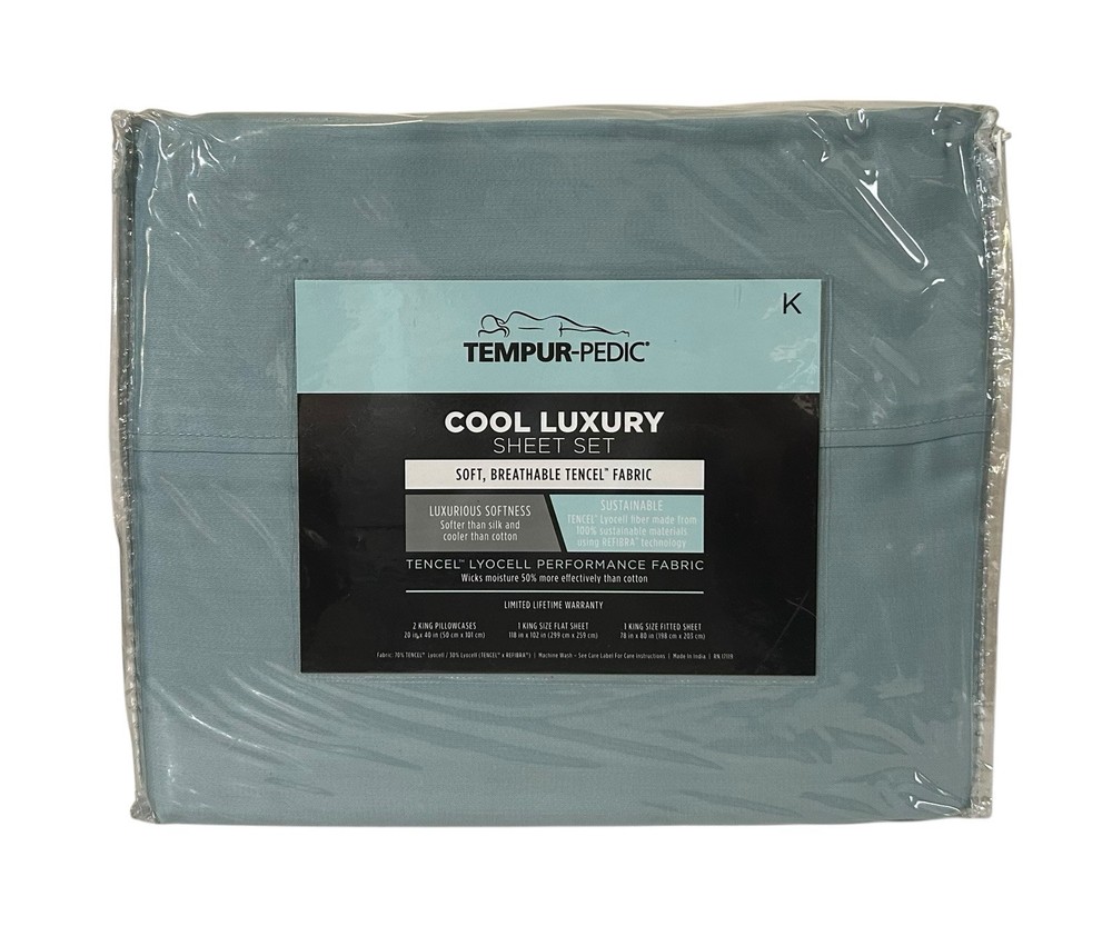 Tempur-Pedic King Cool Luxury Sheet Set – Brand New Design for Ultimate Comfort