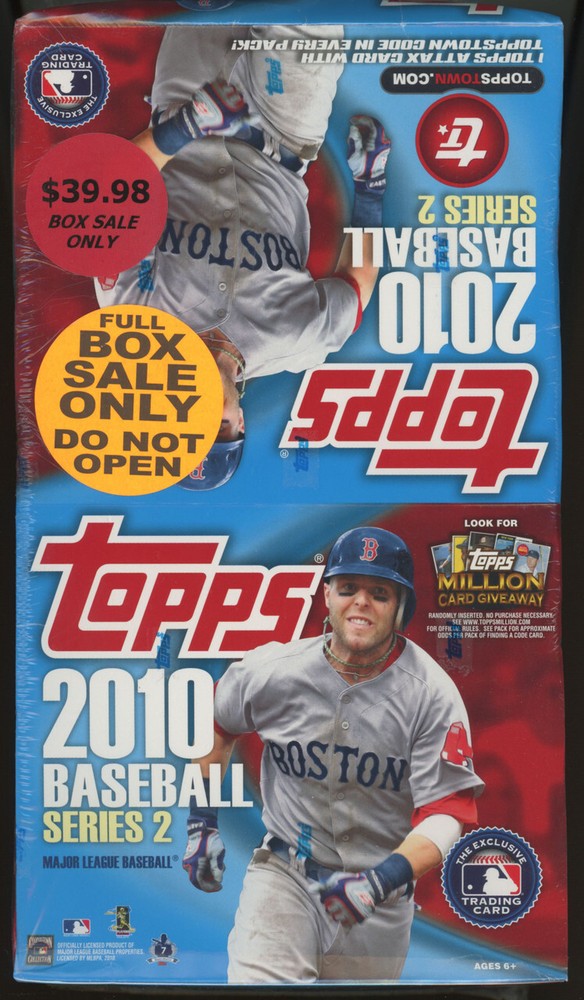2010 Topps Baseball Series 2 Jumbo Rack Pack Box Factory Sealed