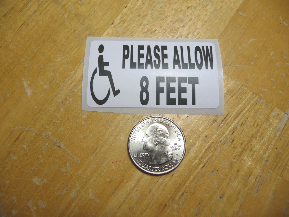 8ft Allowance Required Sticker Decal 1-50 Bulk Pack  