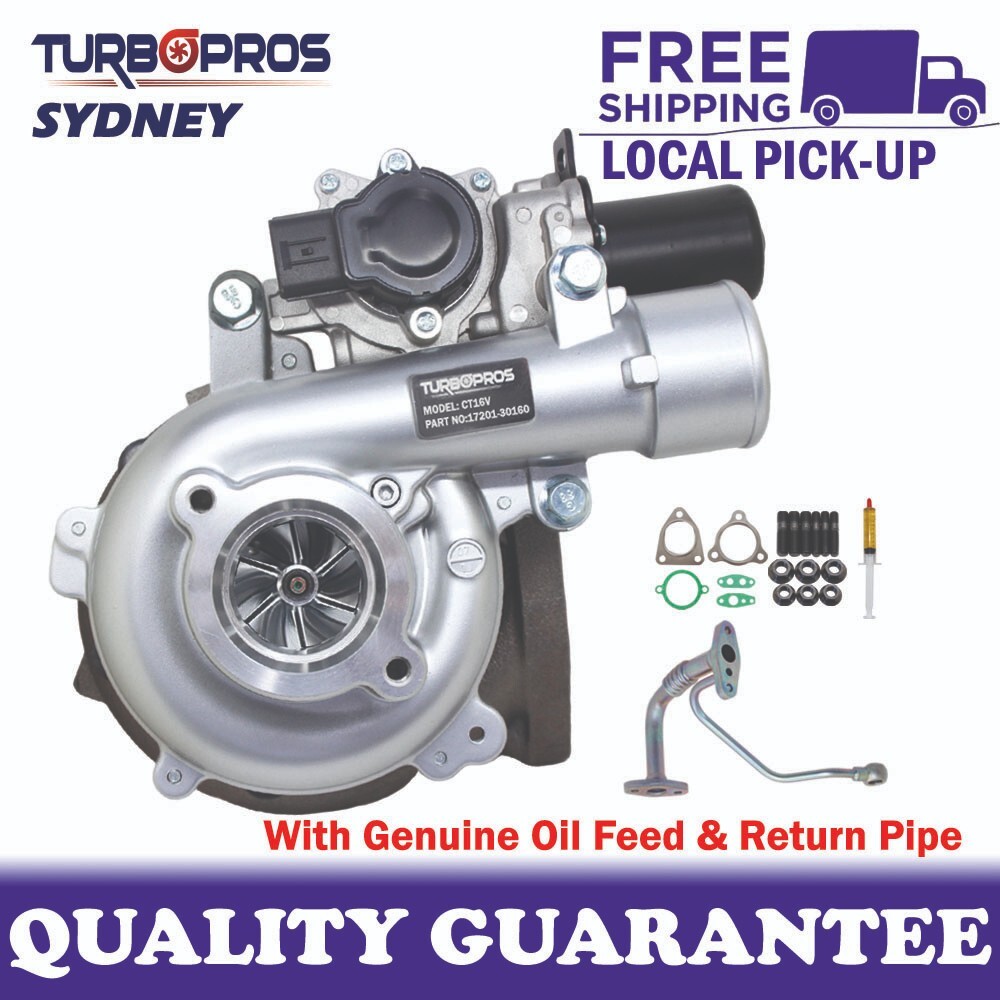 Upgrade Billet Turbo+Genuine Oil Feed Pipe For Toyota LandCruiser Prado 3.0L