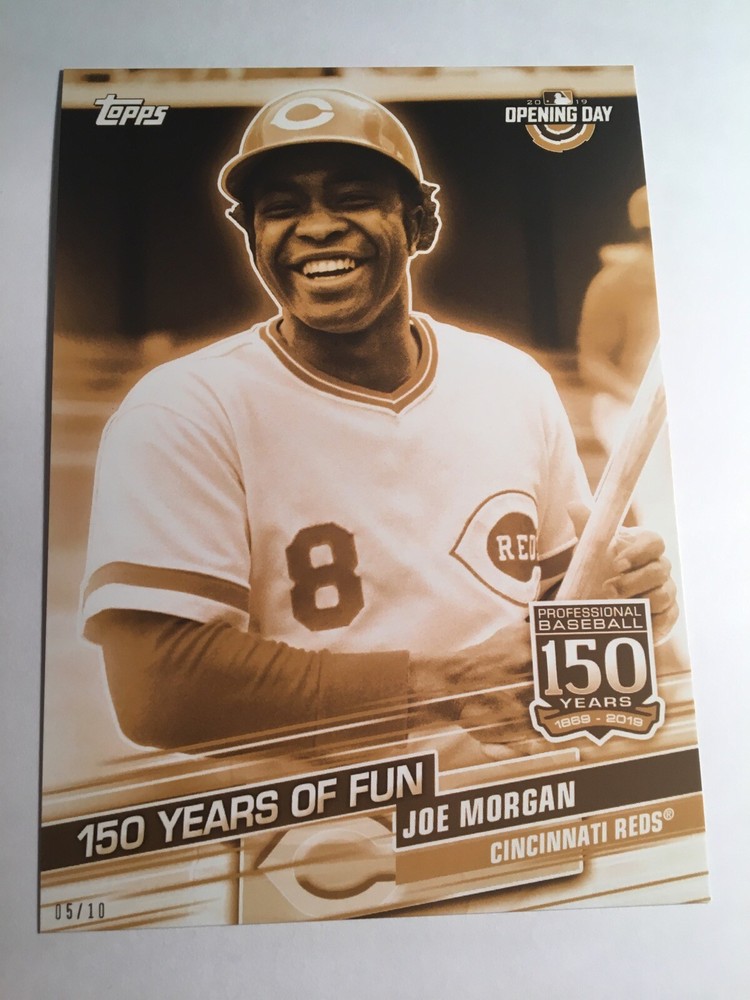 2019 Topps Opening Day 150 Years of Fun Jumbo 5x7 Joe Morgan Reds YOF12 06/10  