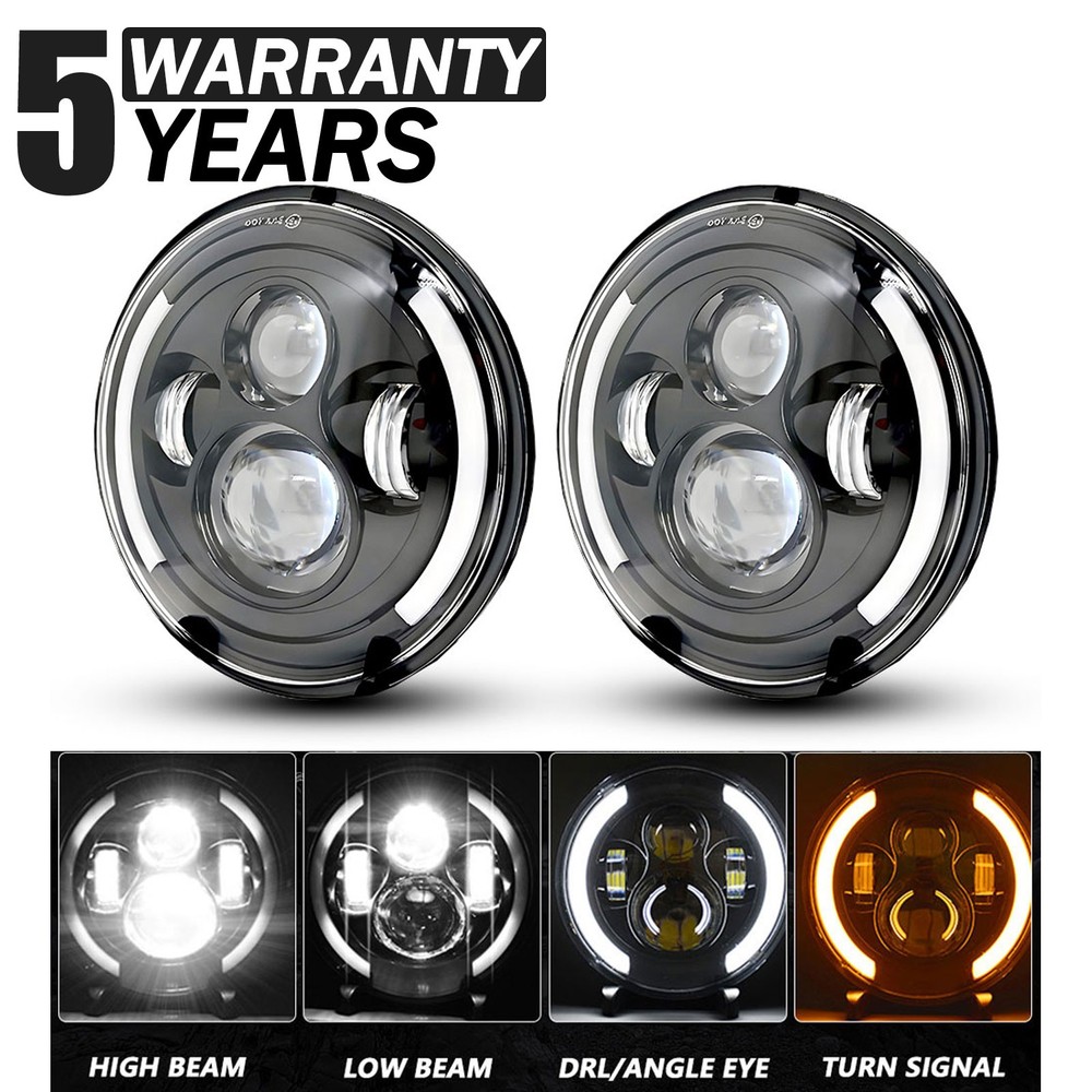 For 1953-1957 Chevrolet Bel Air Combo 7in LED Headlights Assembly High Low Beam