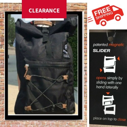 Clearance Sale BLACK backpack High School Travel Laptop Rucksack Zipper Bag NEW-image