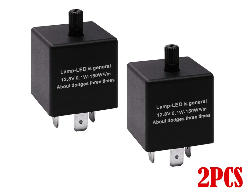 2PCS CF13 3-Pin Car Flasher Relay Fix Light LED Lamp Turn Signal Hyper Flash