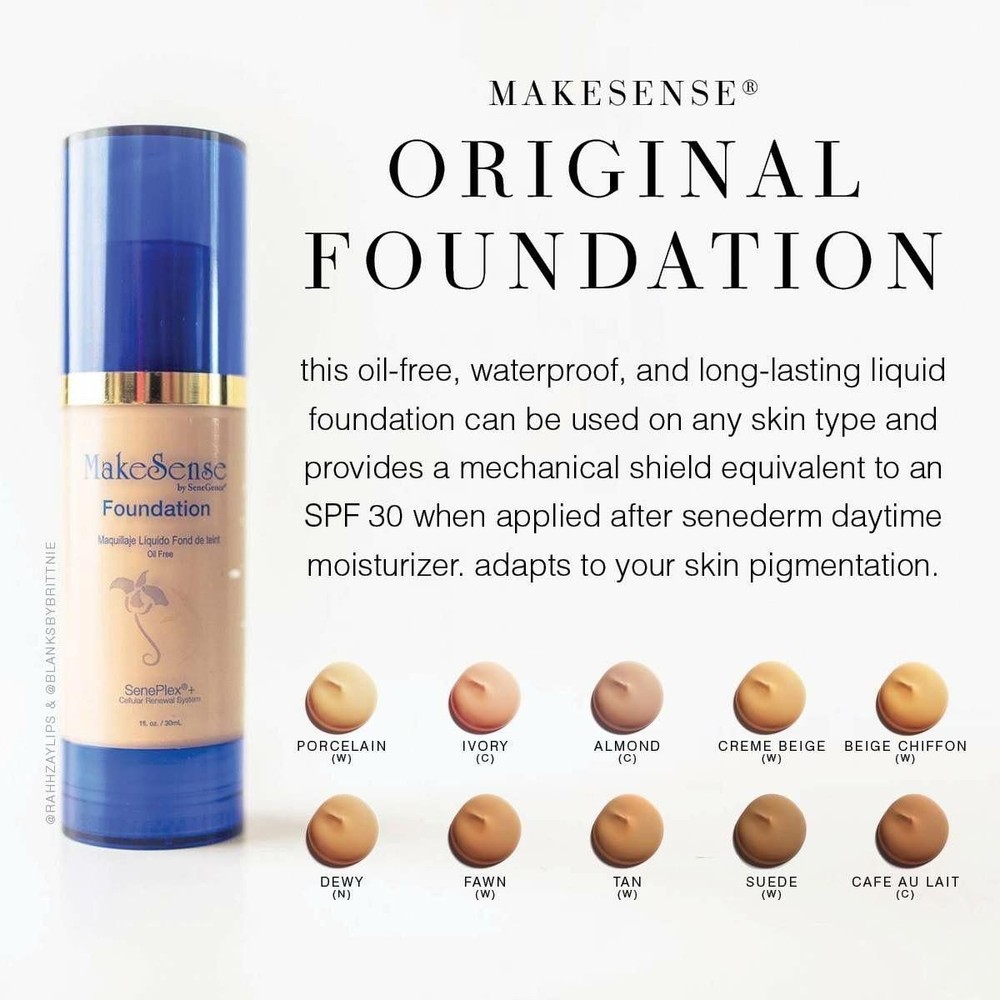 💟 Cafe Au Lait MAKESENSE ORIGINAL FOUNDATION SeneGence New/Sealed
