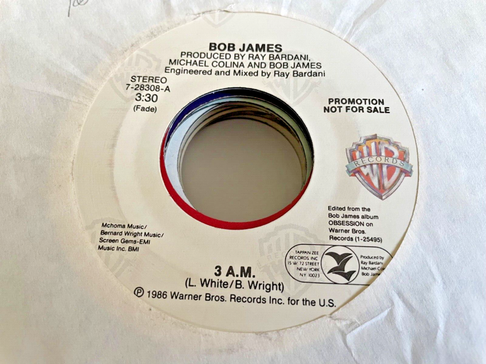 AS185 45RPM Bob James Pianist Light Jazz 3AM same flip Warner Brothers 28308