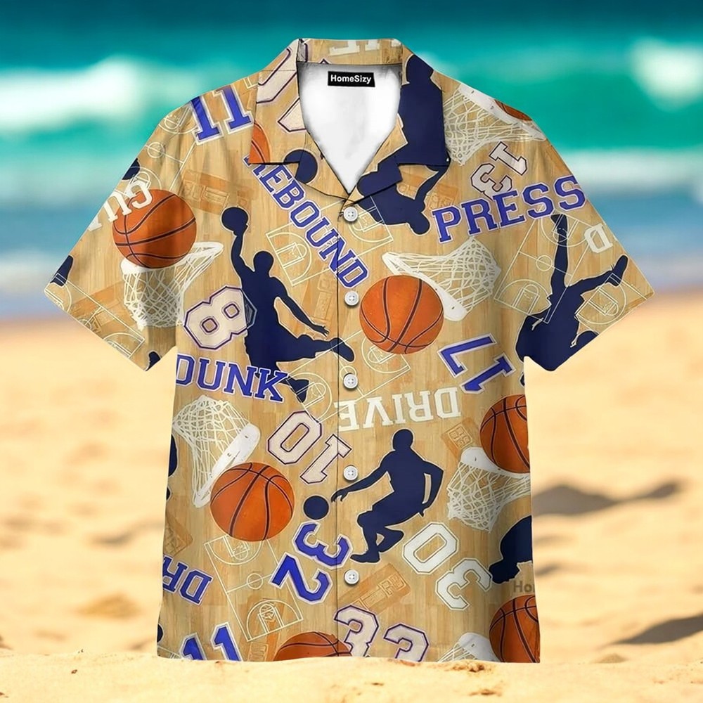 Basketball Rebound Dunk Hawaiian Shirt for Fans