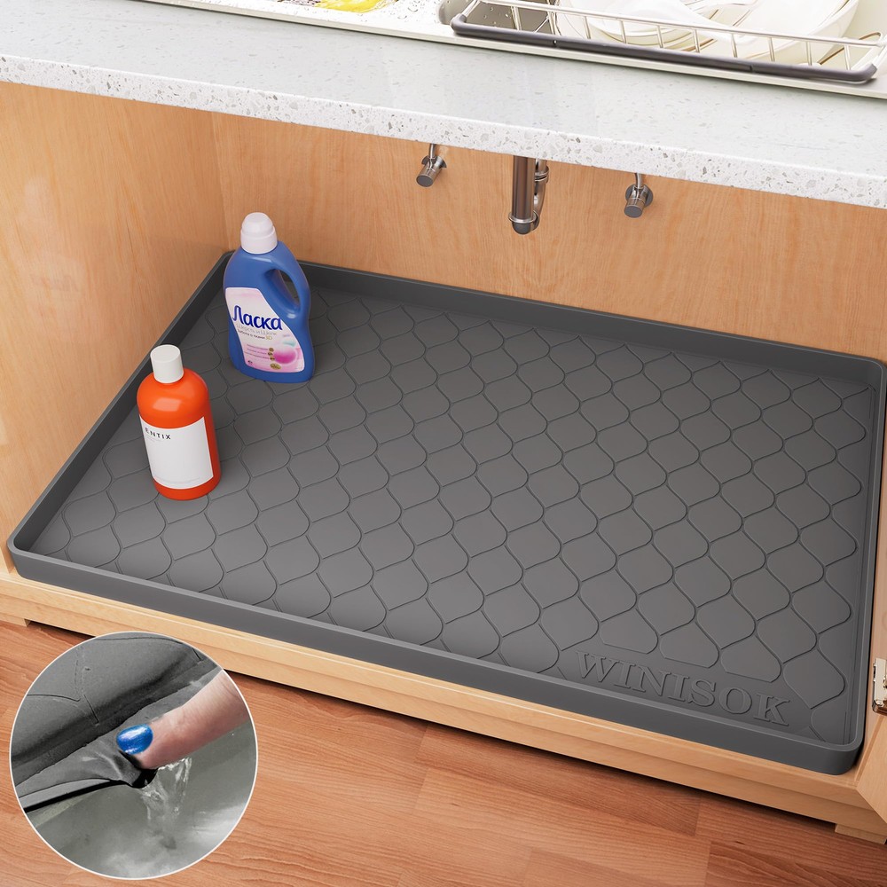 31x22in Waterproof Under Sink Mat for Kitchen Bath Cabinet Protection