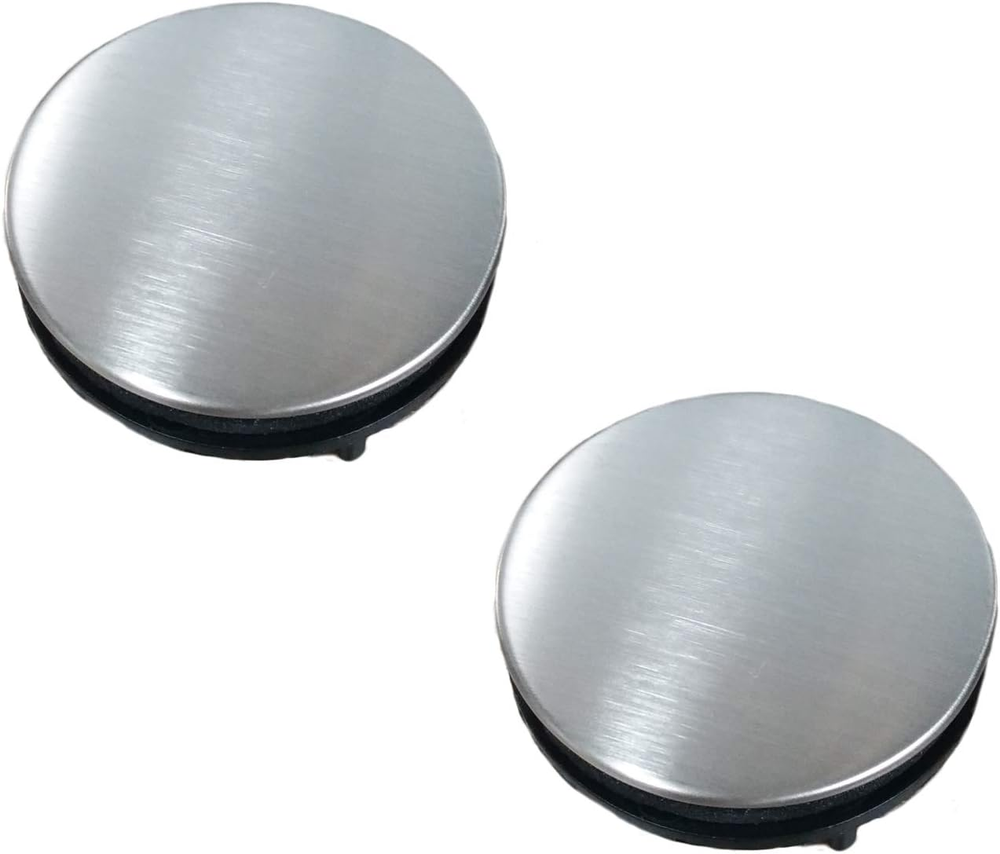 2 Pack Brushed Stainless Steel Kitchen Sink Faucet Hole Cover Plug
