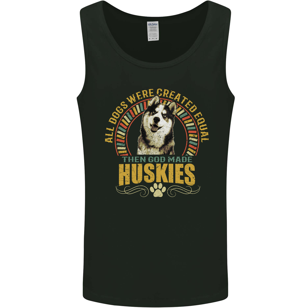 A Huskies Dog Mens Vest Tank Top
