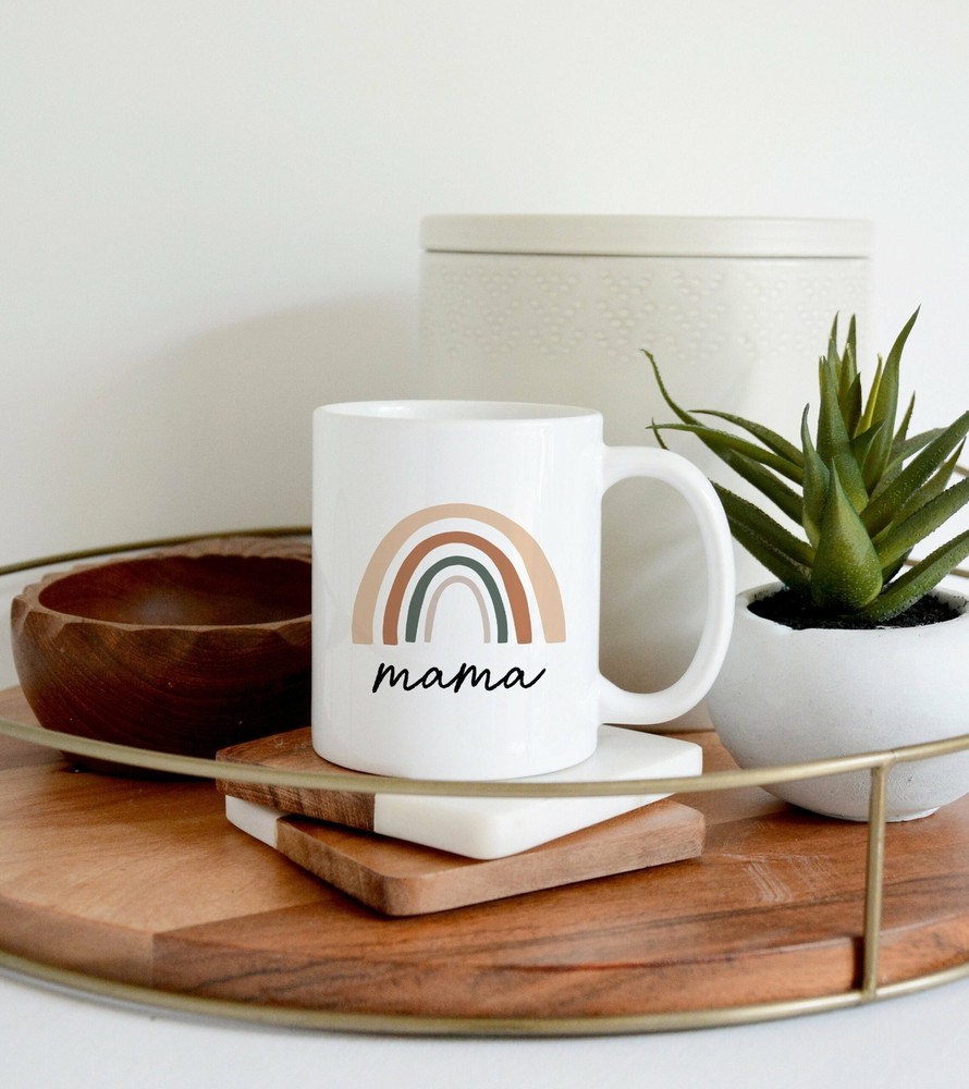 Rainbow Mama Coffee Mug Perfect Baby Shower or New Mom Gift for Christmas