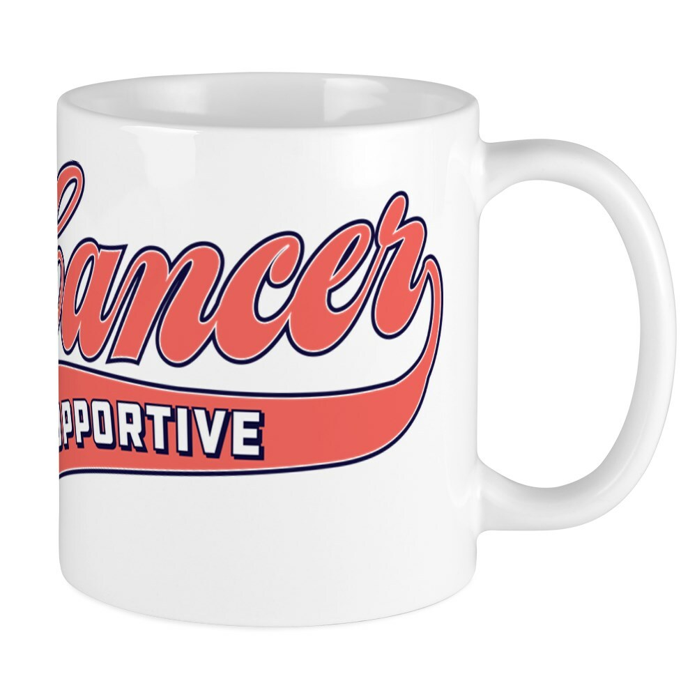 CafePress Cancer Supportive Baseball 11 oz Ceramic Mug (140223992)