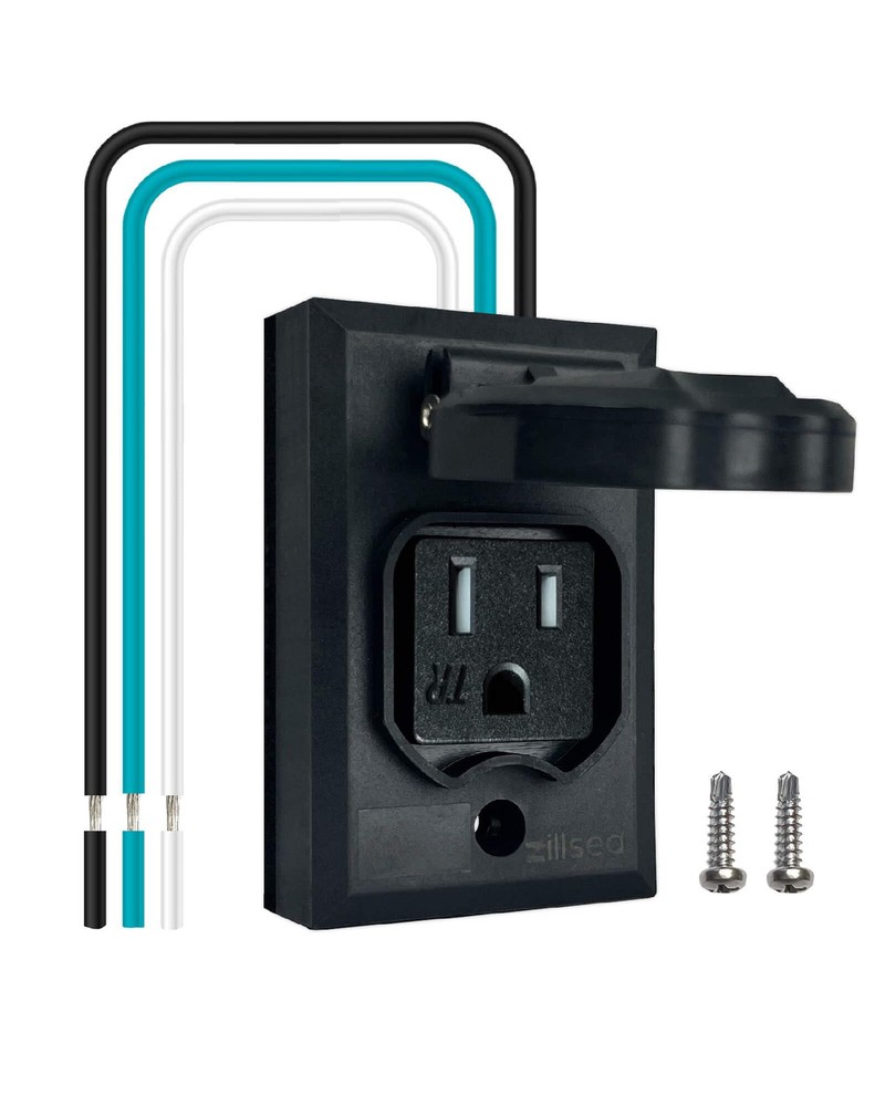 1-Pack Outdoor Lamp Post Electrical Outlet with Tamper Resistance