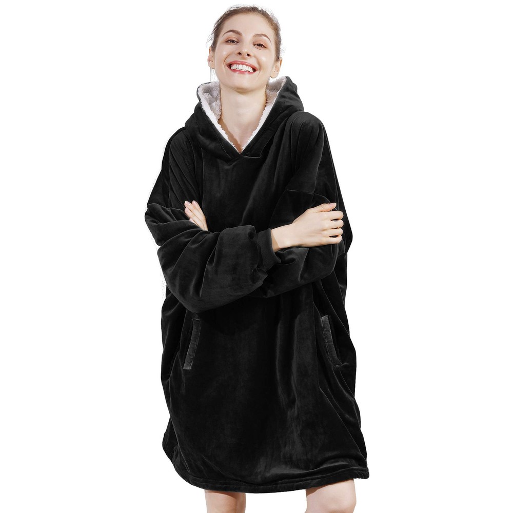Oversized Sherpa Fleecehug Hoodie Blanket Sweatshirt for Ultimate Comfort