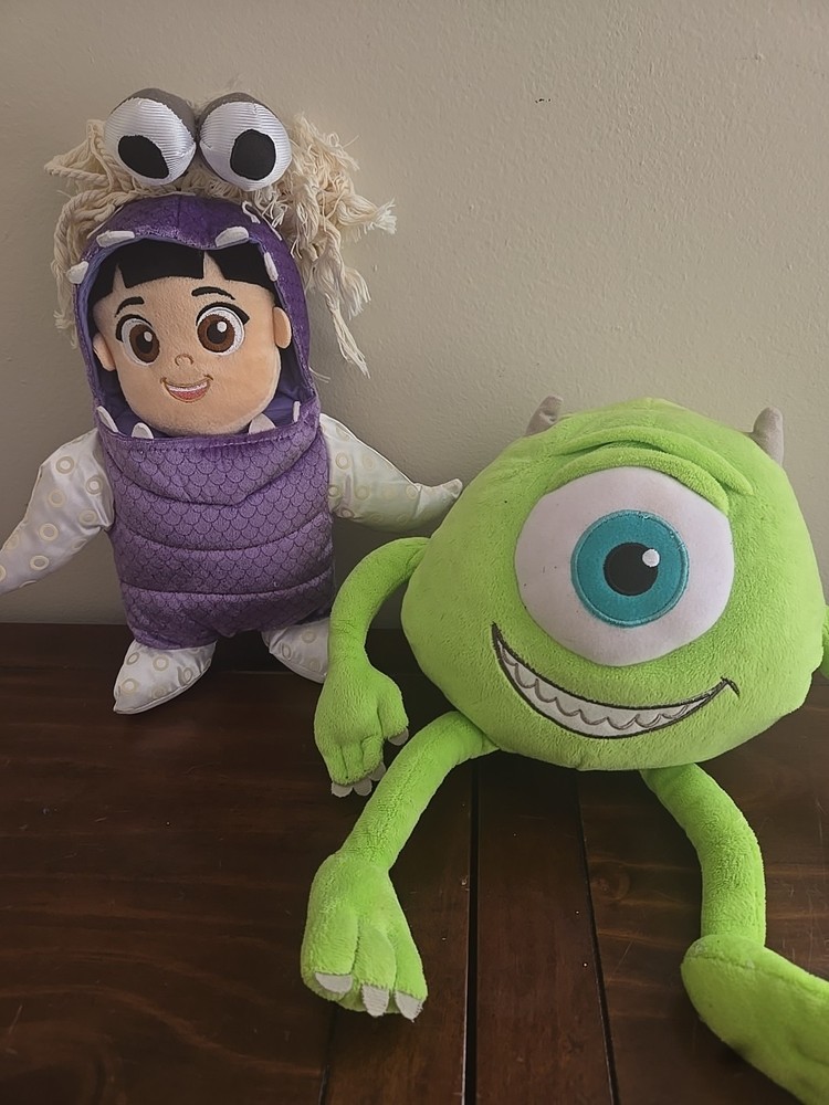 Disney Store Monsters Inc University Boo Mike Wazowski Plush Doll Toy Pixar 12
