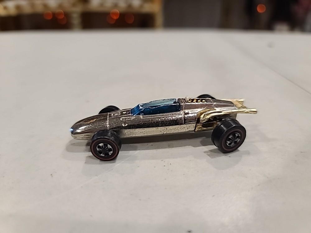RARE 1969 Hot Wheels Redline INDY EAGLE Gold Chrome By Mattel