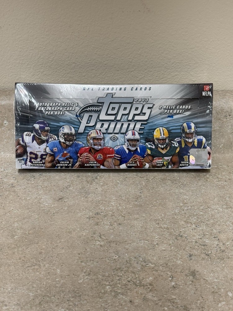 2013 Topps Prime Football Hobby Box - 6 Packs with Autograph & Relic Cards