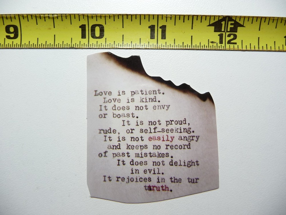 Love is Patient Kind Motivational Sticker Decal for Scrapbooking