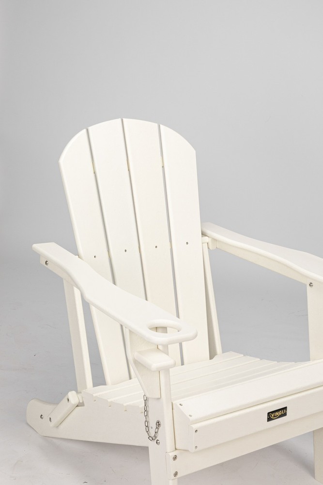 36-inch All-Weather Folding Adirondack Chair for Indoor Outdoor Patio Garden Lawn