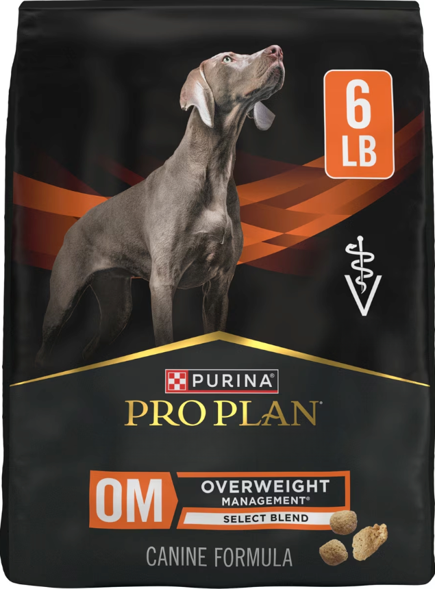 Purina Pro Plan OM Overweight Management Select Blend Chicken Dry Dog Food, 6 lb