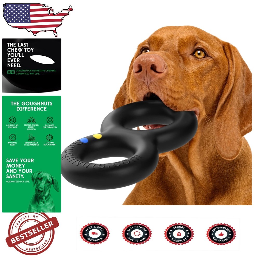 Large Rubber Tug Toy for Tough Chewers - Safe & Durable Play for Pit Bulls
